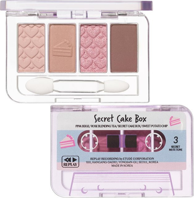 Etude Play Color Eyes Mini Secret Cake Box Lidschatten Palette, 4 Farben, Grau - Bild 1