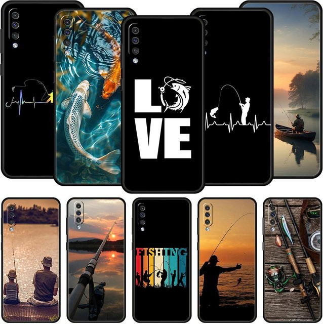 Samsung Handyhülle mit Karpfen Angler Motiv für verschiedene Modelle wie A54 A52 A24 A14 A50 A70 A10 A30 A40 A20S A20E A06 A12 A22 A34 A42 A32 5G A04s A16 - Bild 1