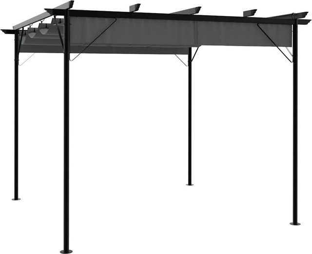 Pergola VD Home Furnishing mit versenkbarem Dach in Anthrazit, Stahlrahmen, B: 300 cm x T: 300 cm x H: 225 cm - Bild 1