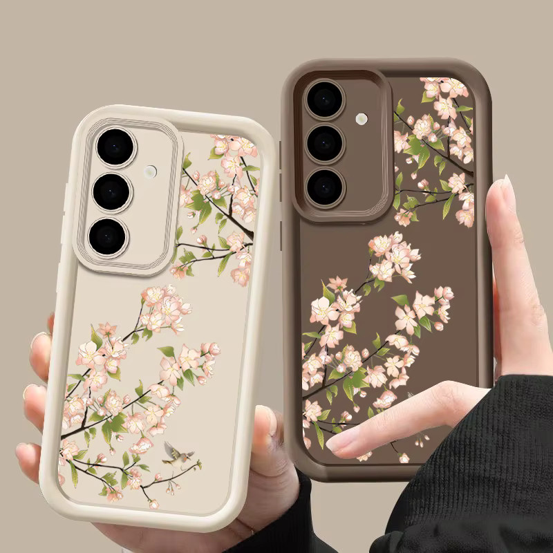 Stoßfeste Silikon Handyhülle mit Blumenmuster für Samsung Galaxy A17 A55 A56 A54 A53 A14 A34 A35 A36 A25 A15 A16 A26 5G in Rot und Mehrfarbig - Bild 3