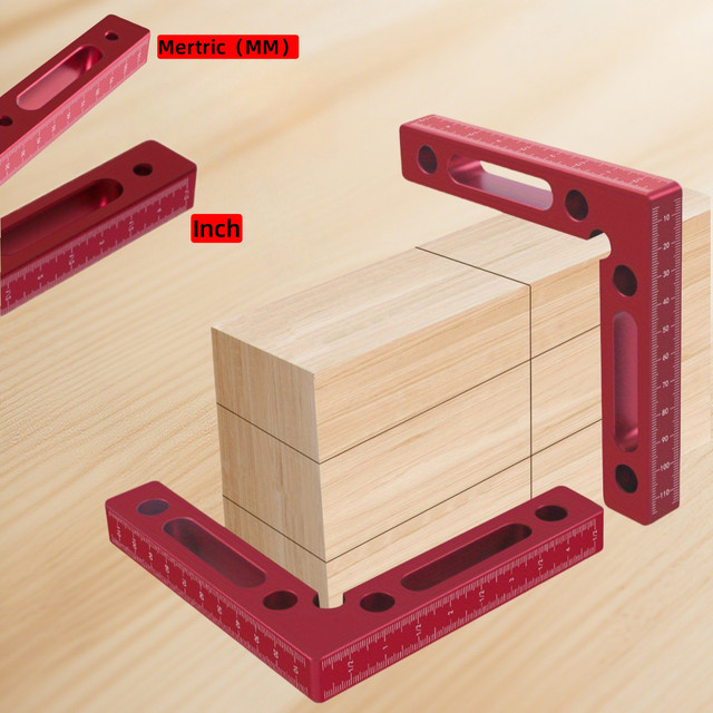GDART 90-Grad-Positionierungsquadrat Klemmwerkzeug für Holzbearbeitung und Aluminium, B/B: 11,9 x 11,9 cm - Bild 1
