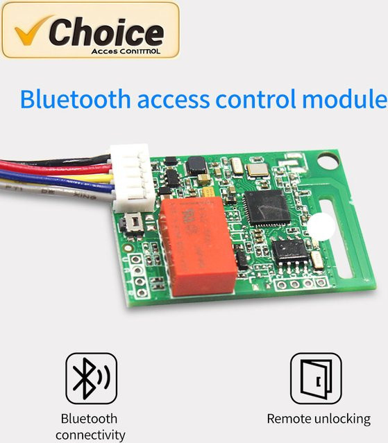 Asia-Teco BLE5.2 Zugangsmodul mit TTLock-App Unterstützung, 3,3–12 VDC Controller-Board für gewerbliche und wohnliche Türen mit Relais und Antenne - Bild 1
