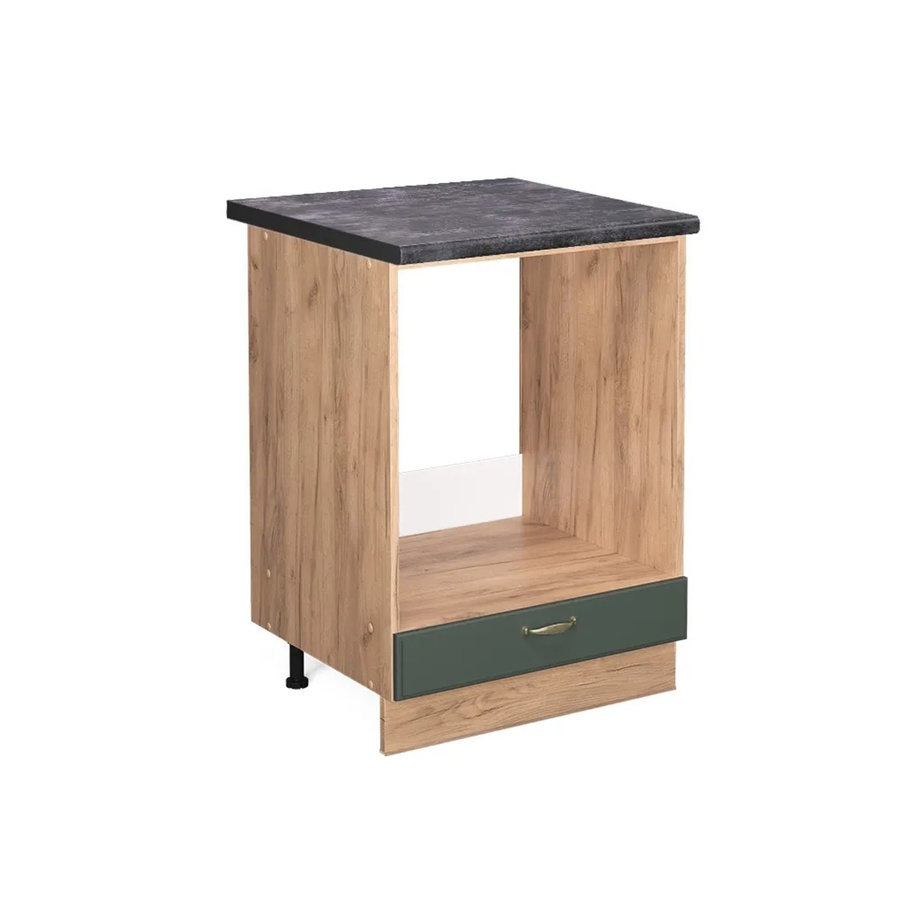 Vicco Herdbauschrank Fame-Line Landhausstil in Anthrazit und Eiche mit Soft-Close-Türen, B/T/H: 60 x 60 x 82 cm - Bild 1
