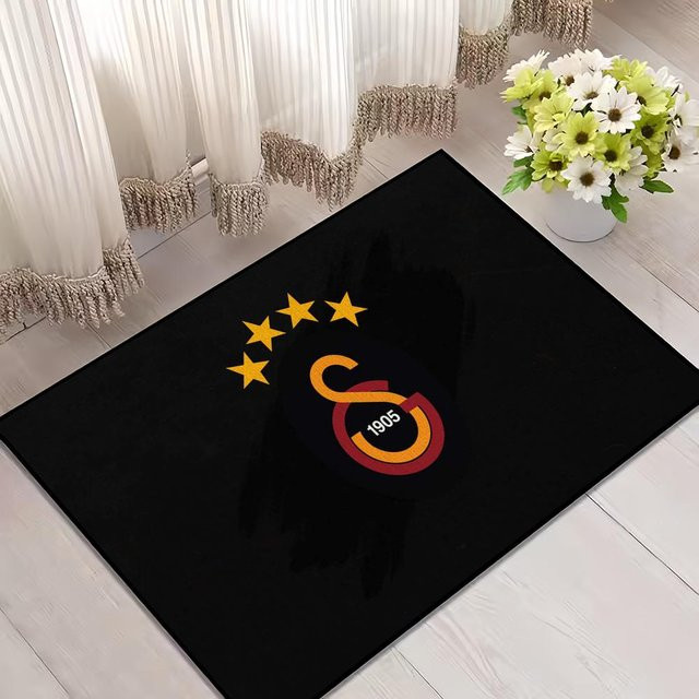 Karpetti Fußball Fußmatte Galatasaray Club, rutschfest und waschbar, Schwarz, B/T: 80 x 50 cm - Bild 1