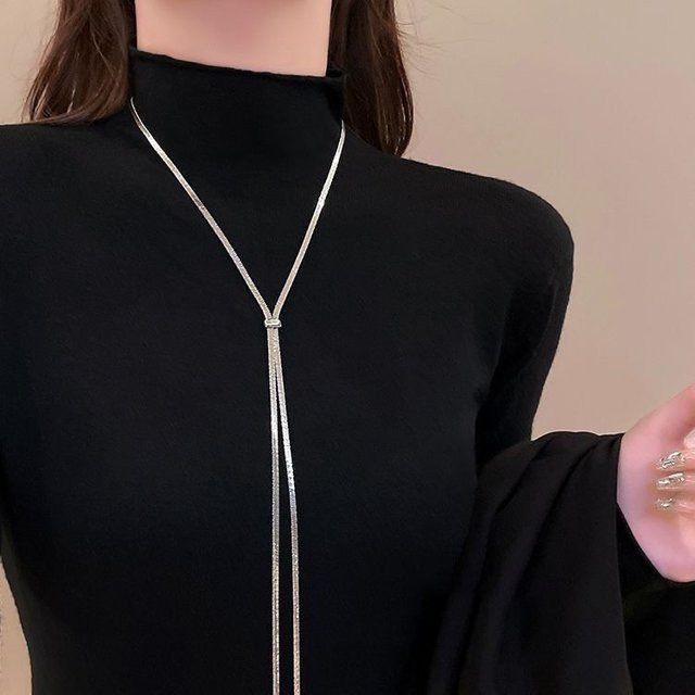 Jiangnan E Halskette, Kordelzug-Schleife, black, Unisex - Bild 1