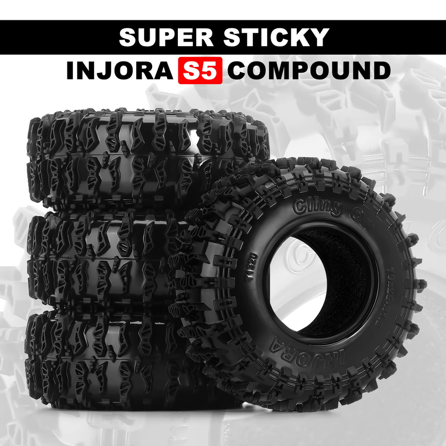 INJORA ClingOn Reifen, 70*26mm, für 1/18 1/24 Micro Crawler - Bild 4
