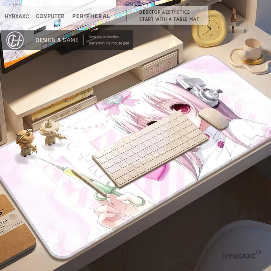 HYBXAXC Super Sonico Mauspad in Schwarz, rutschfeste Gummi-Mausmatte für Computer und Laptop - Bild 2