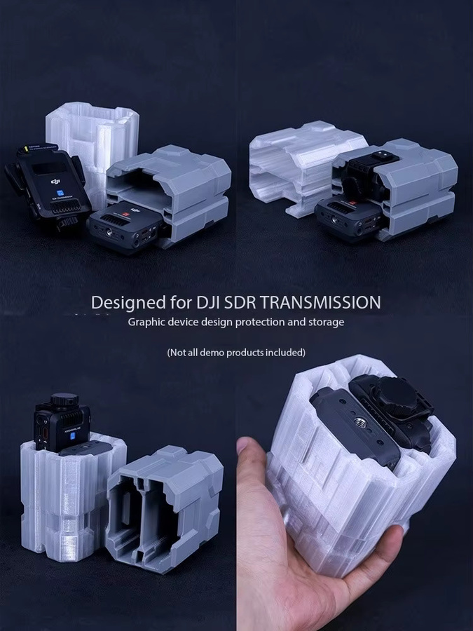 DJI SDR Wireless Video Transmission System TPU elastische Schutzhülle für Sender und Empfänger in Grau - Bild 4