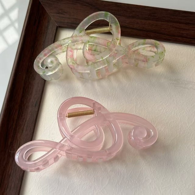 GIOIO Haarspangen, Weiß und Rosa, Musiknoten, 2 Stück - Bild 1
