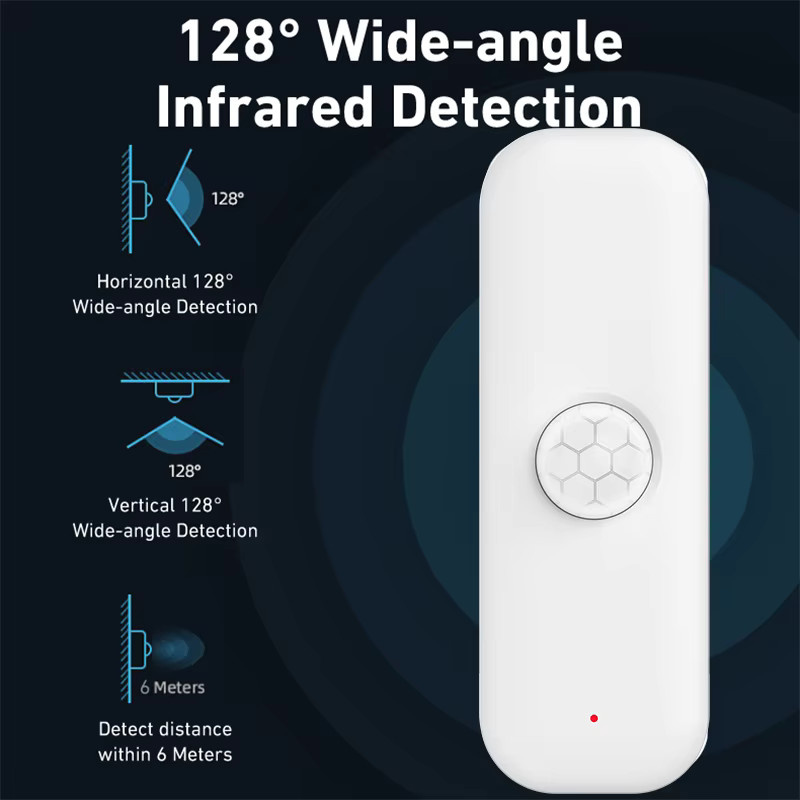Tuya Smart WiFi PIR Bewegungsmelder für Home Security mit App-Steuerung und Alexa/Google Home Kompatibilität, Weiß - Bild 4