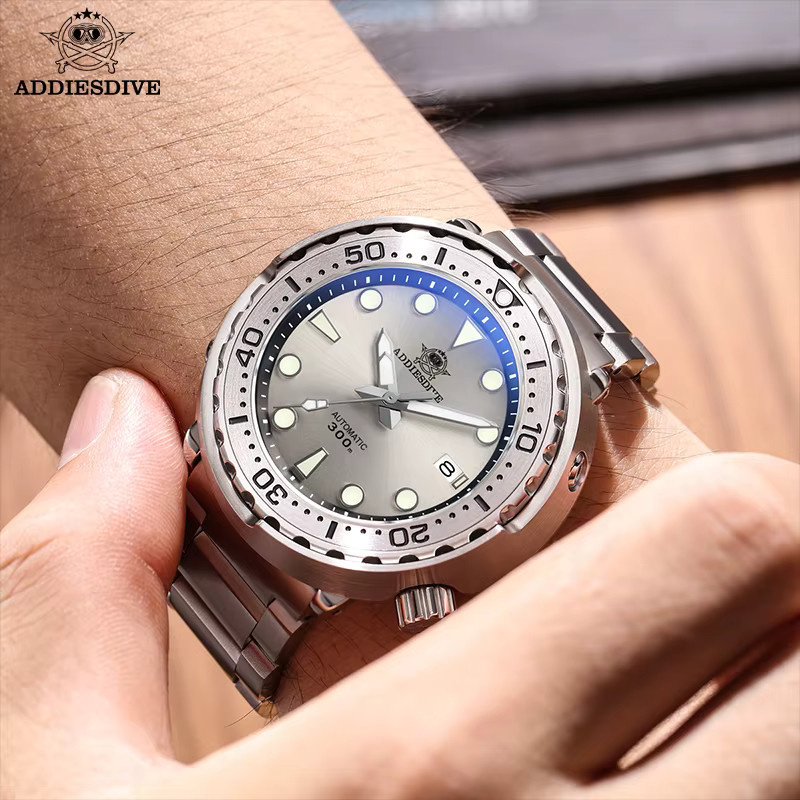 ADDIESDIVE Armbanduhr, Automatik, Edelstahl, Saphirglas, Silber, Herren - Bild 4