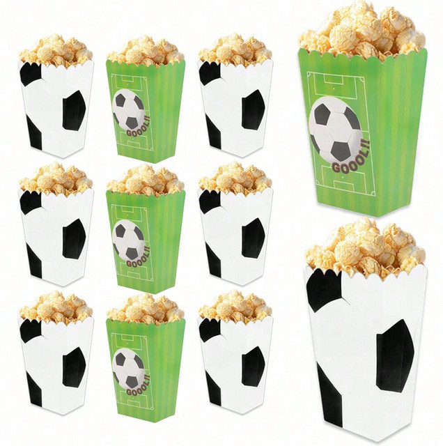 Cartoon Fußball Popcorn-Boxen, Fußball-Thema, 6er Set oder 12er Set - Bild 1