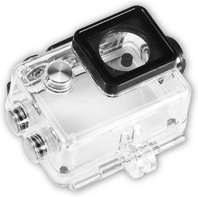 SJCAM Wasserdichtes Gehäuse für Sportkameras mit Ladekabel in Schwarz und Transparent - Bild 1