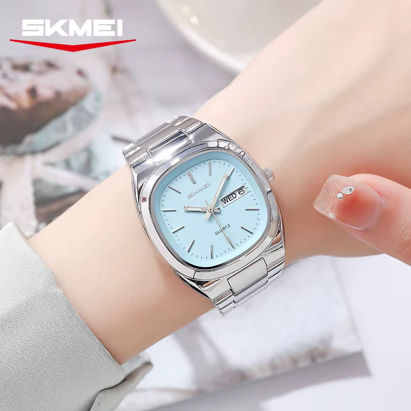 SKMEI Armbanduhr, Quarz, Edelstahl, Blau, Unisex - Bild 3