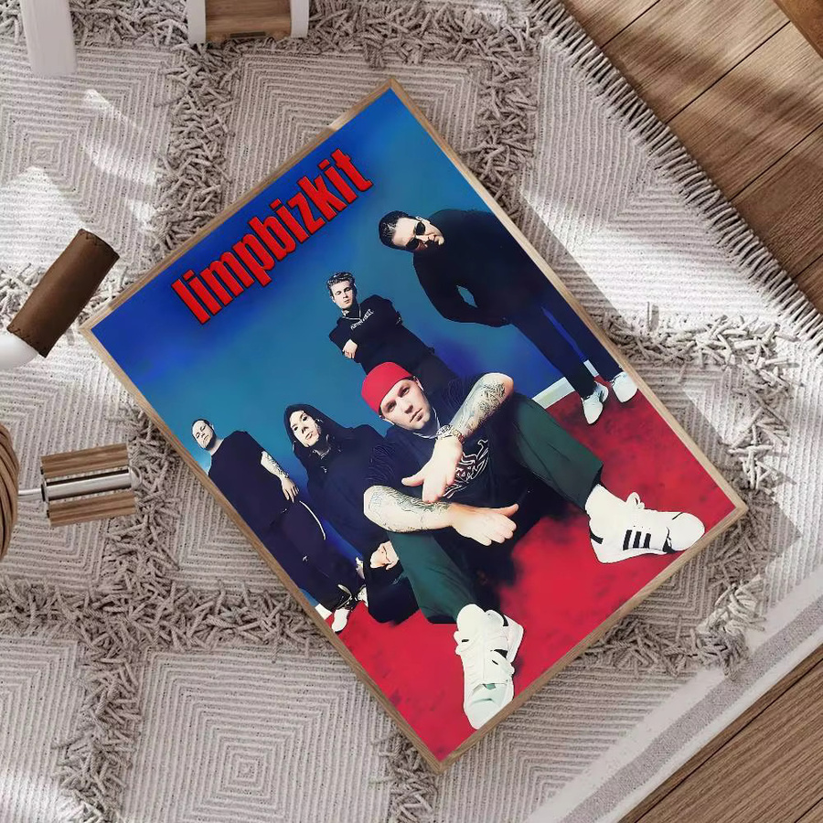 Limp B-Bizkit Film-Poster als Retro-Kraftpapier-Aufkleber für deine ästhetische Wanddekoration in Mehrfarben - Bild 4