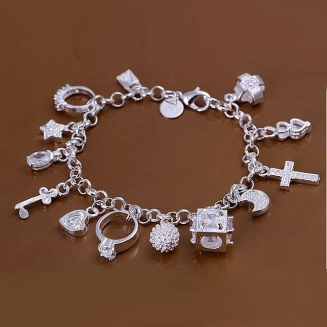 Wucifang Jewelry Charme, 925 Silber, Zirkonia, Damen - Bild 1