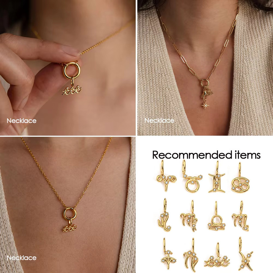EMANCO Sternzeichen Anhänger Edelstahl, Gold, Unisex - Bild 3