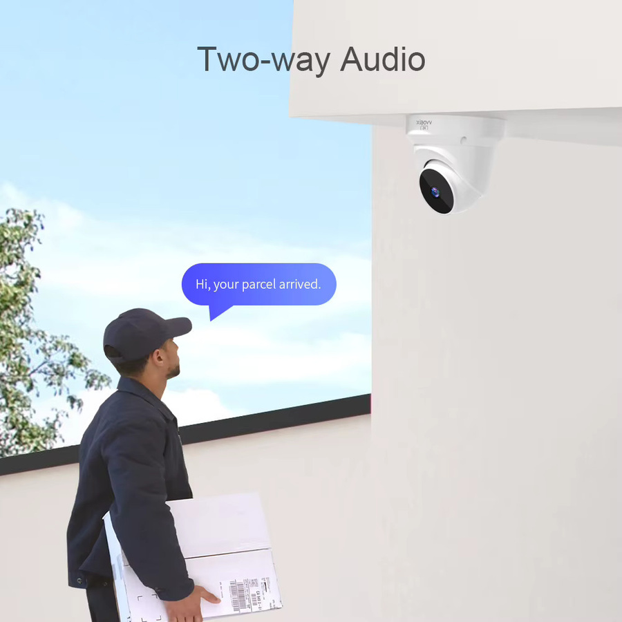 V380 IP Kamera Outdoor mit 2K 3MP Auflösung, PoE, Audio, Weitwinkel 2,8mm und Farb-Nachtsicht in Weiß - Bild 3