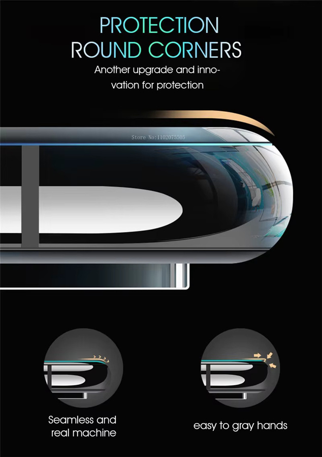 Vieruodis 3D-Vollabdeckung Displayschutzfolie aus gehärtetem Glas für iPhone, transparent - Bild 4