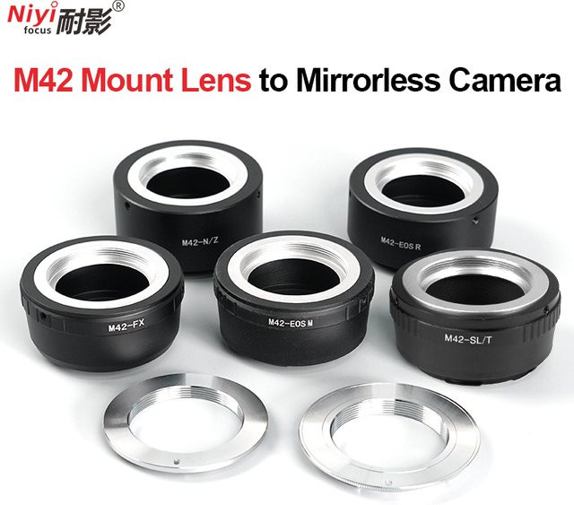 NiYi M42 Kamera-Objektivadapterring in Schwarz für Fujifilm GFX, Nikon Z F und Canon EOS R, M, L Anschluss - Bild 1