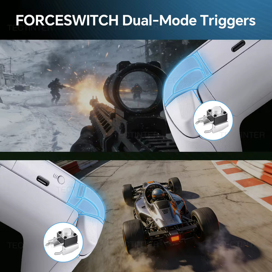 TECTINTER Ersatz RB LB Bumper Button Tactile Switch für Xbox Series X/S und Xbox One S/X Elite Controller in Weiß - Bild 5
