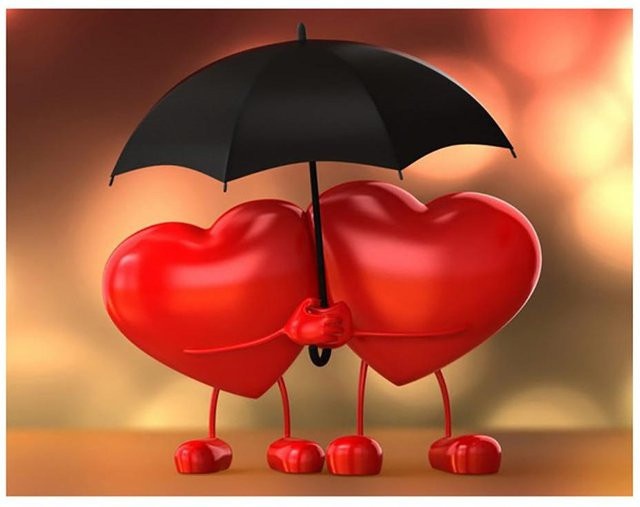 FIYO 5D Diamantmalerei DIY Set mit Herz und Regenschirm Motiv in Rot, Breite: 30 cm, Höhe: 40 cm - Bild 1