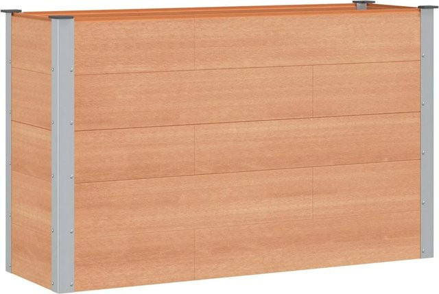 vidaXL Hochbeet aus WPC und Aluminium in Braun, B: 150 cm, T: 50 cm, H: 91 cm - Bild 1