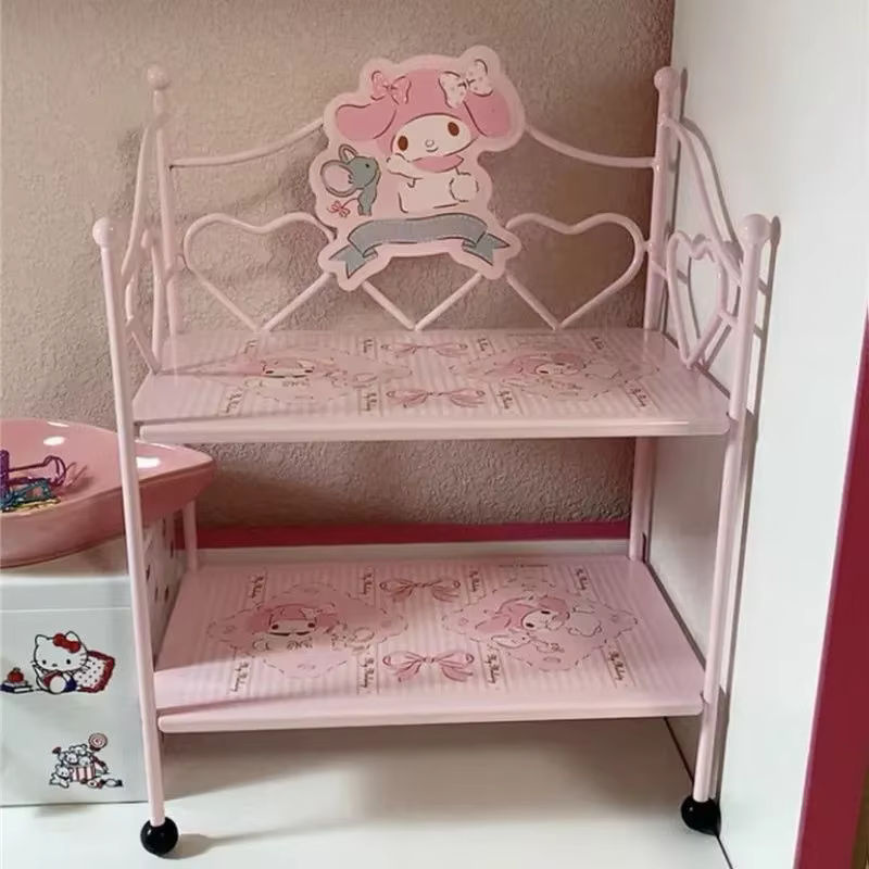 Sanrio My Melody Herz Aufbewahrungsregal aus Eisen in Pink für deinen Schreibtisch - Bild 3
