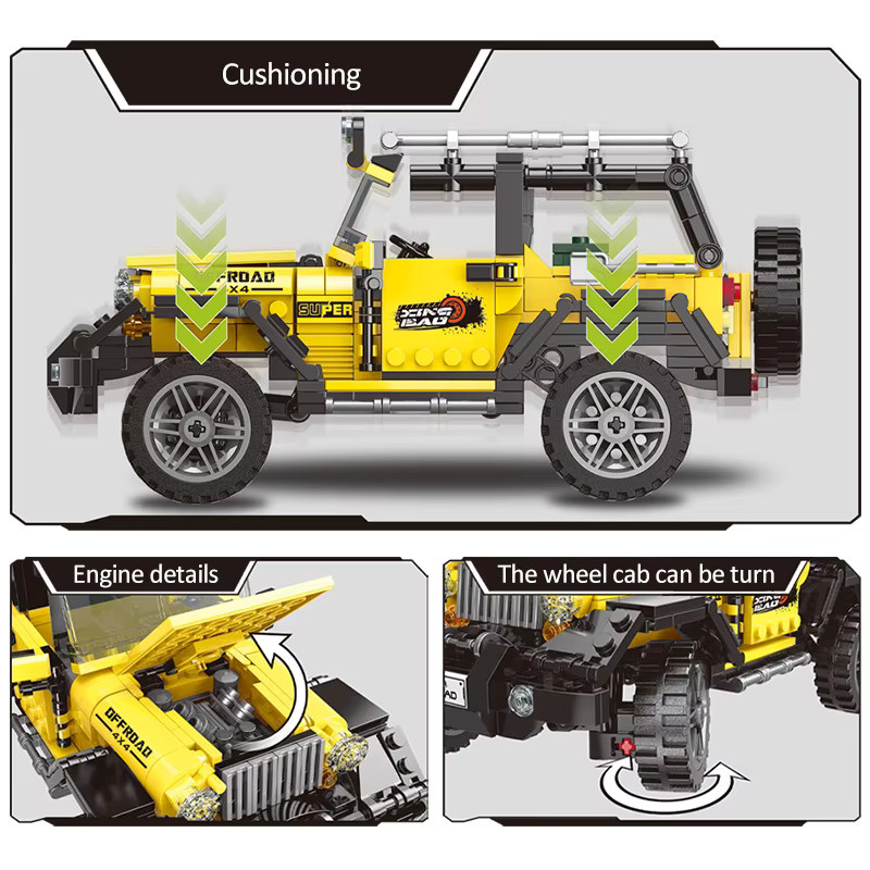 ZKZC Technische Off-road Racing Fahrzeug Lkw Auto Modell Bausteine, Fahrzeuge - Bild 2