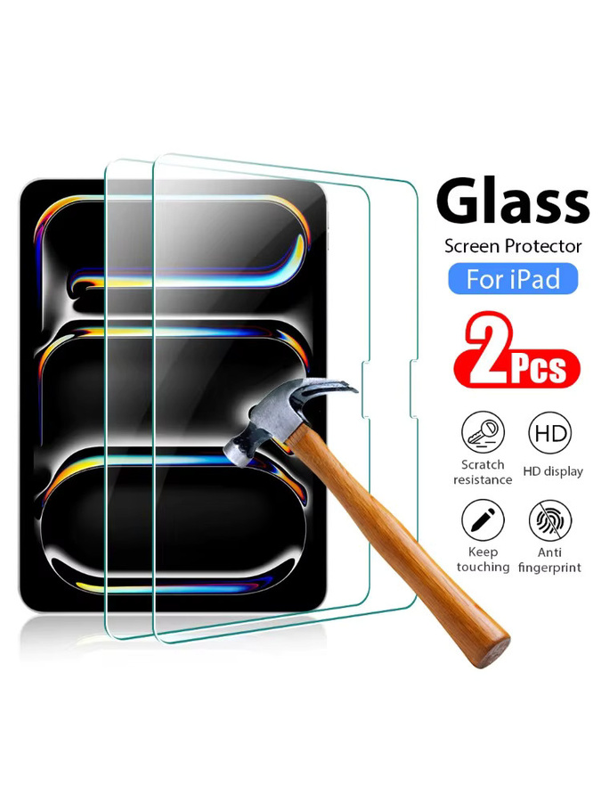 2 Stück Gehärtetes Glas Displayschutzfolie für Apple iPad Pro, Air und Mini, transparente Vollabdeckung mit 9H Härtegrad - Bild 6