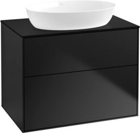 V&B Waschtischunterschrank Finion in Blau Lacquer, Breite: 80 cm, Tiefe: 50,1 cm - Bild 1