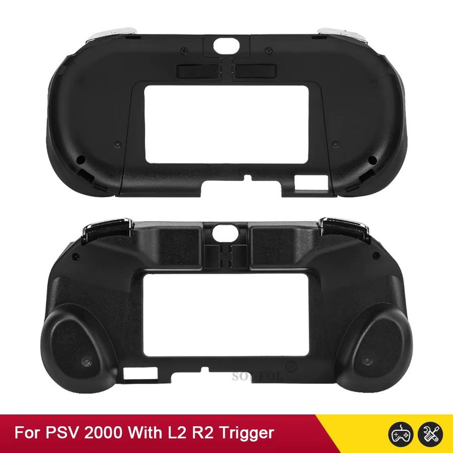 MBCHIPSTAR Gamepad Hand Grip Joystick Ständer Shell mit L2 R2 Trigger Tasten für PS VITA 2000 PSV 2000 Slim in Schwarz - Bild 3
