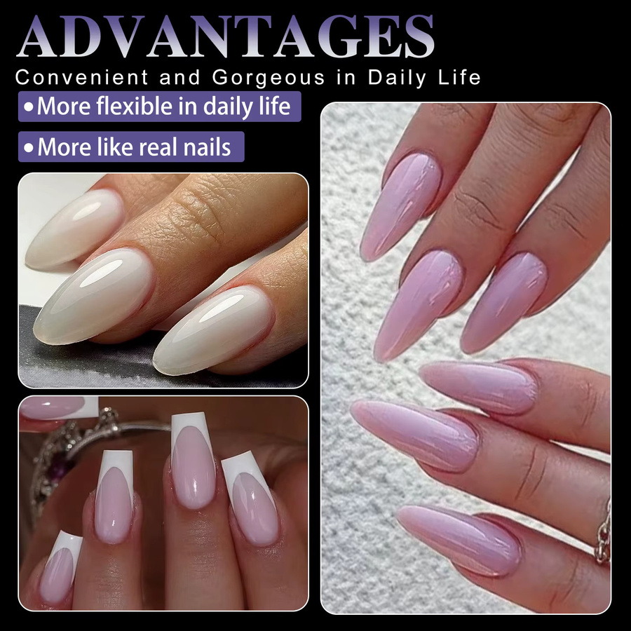 Misscheering Gel-Nagelspitzen, Glänzend, 256 Stück - Bild 2