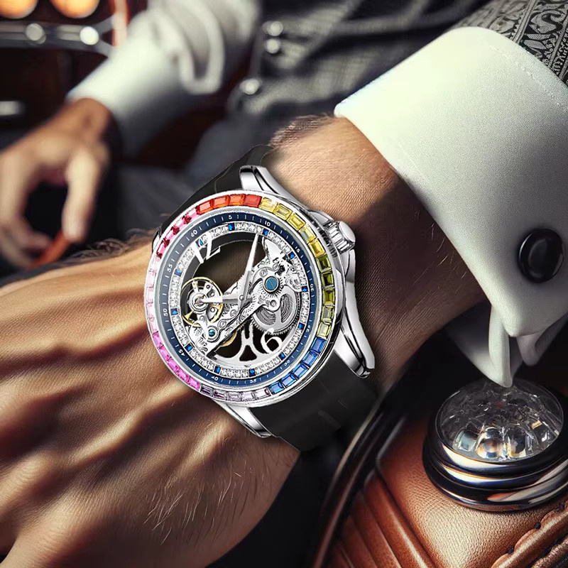 CAROTIF Armbanduhr, Analoguhr, Edelstahl, Kristall, Schwarz, Herren - Bild 2