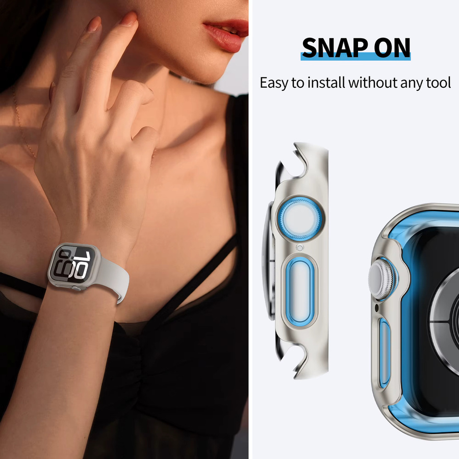 Apple Uhrenzubehör Abdeckung, Kunststoff, Silber, Unisex - Bild 4