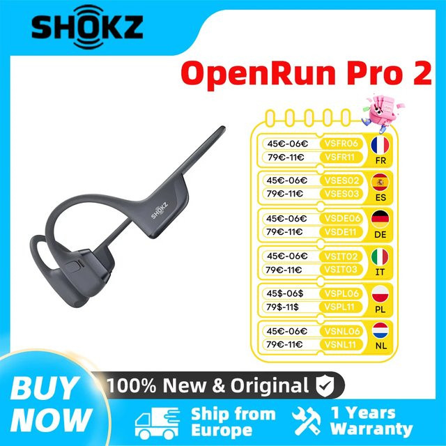 SHOKZ OpenRun Pro 2 S820/S821 Sport-Kopfhörer Open-Ear-Ohrhörer mit Bluetooth 5.3, Geräuschunterdrückung, Mikrofon und IP55 wasserfest in Orange - Bild 1