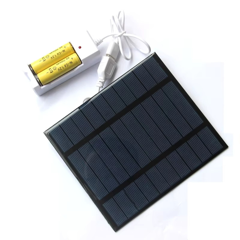 BUHESHUI Tragbares Solarpanel als Ladegerät für AA und AAA Ni-MH sowie Ni-CD Batterien, 5V/6V - Bild 2