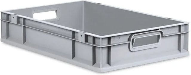 PROREGAL Eurobox NextGen Grip Lagerbox mit verstärkten Wänden in Grau, H x B x T: 12 x 40 x 60 cm - Bild 1