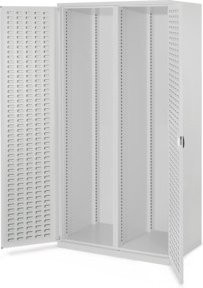 Kappes Schwerlastschrank Mod. 50 Leergehäuse in Grau mit Schlitzplatten und Türen, H x B x T: 195 x 100 x 60 cm - Bild 1