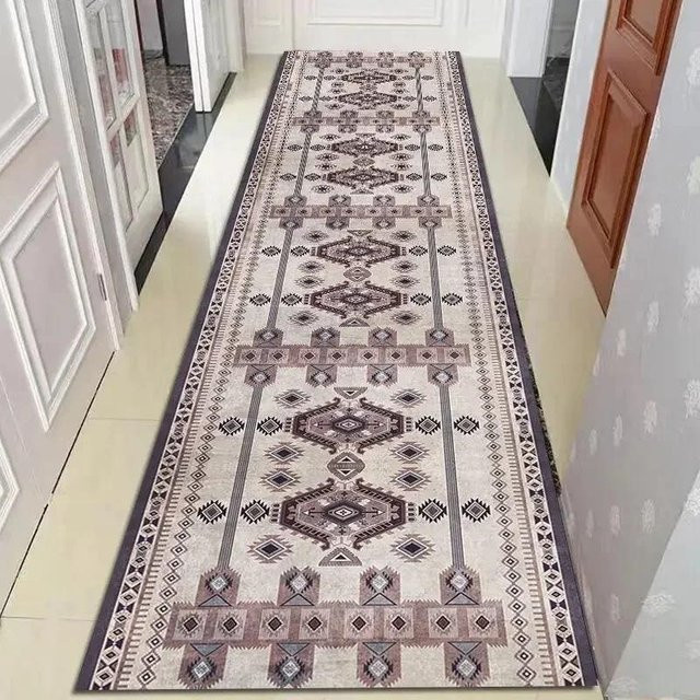 Moderner geometrischer Flur-Langteppich Super Six, waschbarer Korridor-Teppich für Wohnzimmer und Küche, Mehrfarbig, B/T: 50 x 100 cm - Bild 1