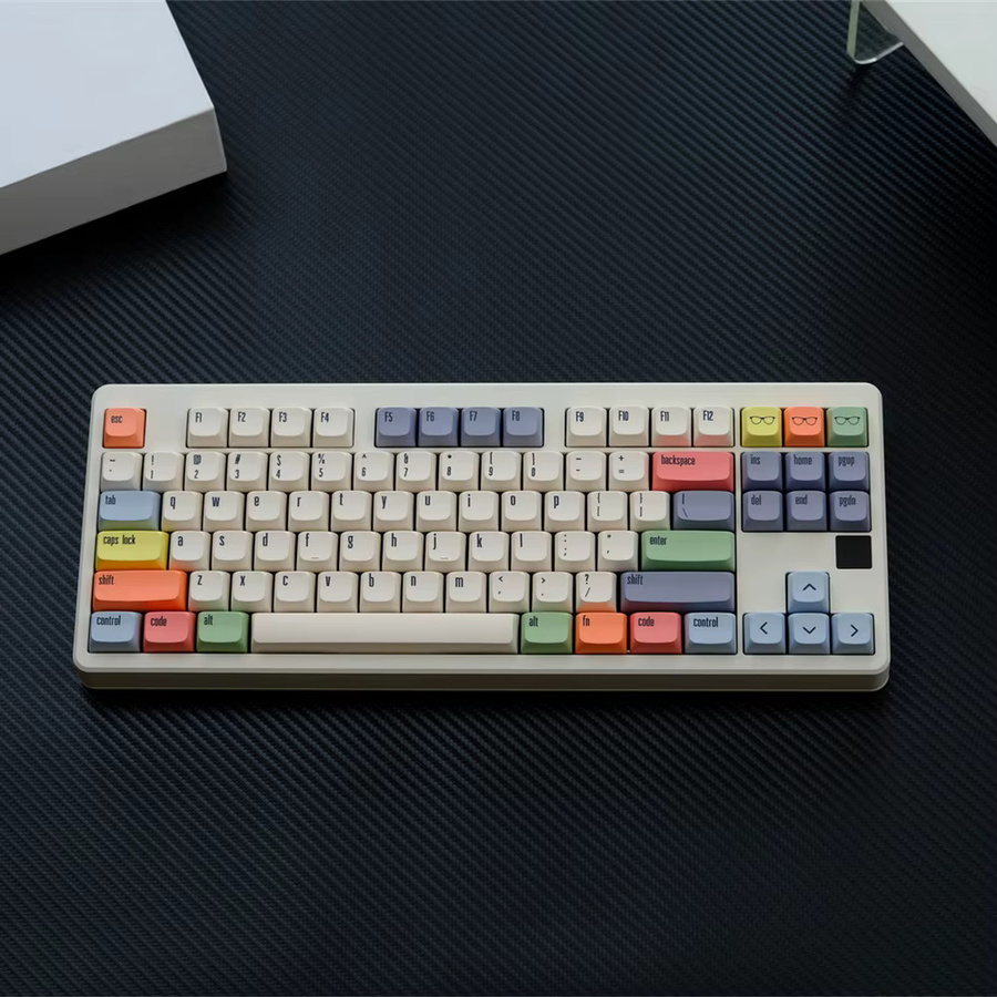 XDA PBT Tastenkappen Dye Sub für mechanische Gaming-Tastaturen im Retro-Minimalismus-Design, Multicolor - Bild 3