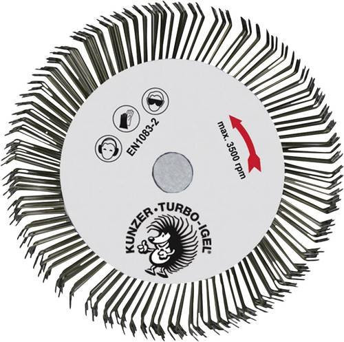 Kunzer Turbo Igel mit einem Dorn 7TI02 aus Metall in Silber für den Winkelschleifer - Bild 1