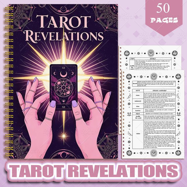 Tarot-Offenbarungen Notizblock mit 50 Blatt für Wahrsage-Spiele und Partys - Bild 1