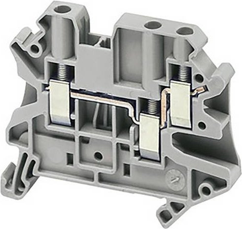 Schneider Electric NSYTRV43 Klemmenleiste, 50 Stück, grau - Bild 1