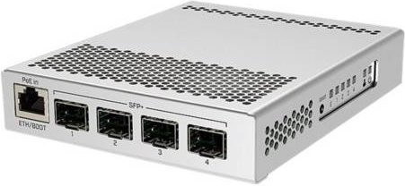 MikroTik CRS305-1G-4S+IN Switch in Silber mit 4 x SFP+ und 1 x 10/100/1000 PoE Ethernet/LAN - Bild 1