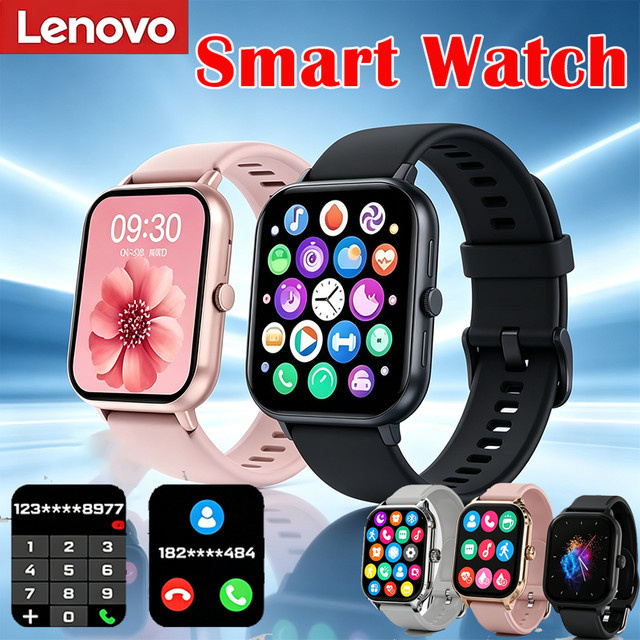 Lenovo Sport-Smartwatch Pink mit 1,83 Zoll Display, wasserdichter Fitness-Tracker mit Anruffunktion und Gesundheitsmonitor für iOS und Android - Bild 1
