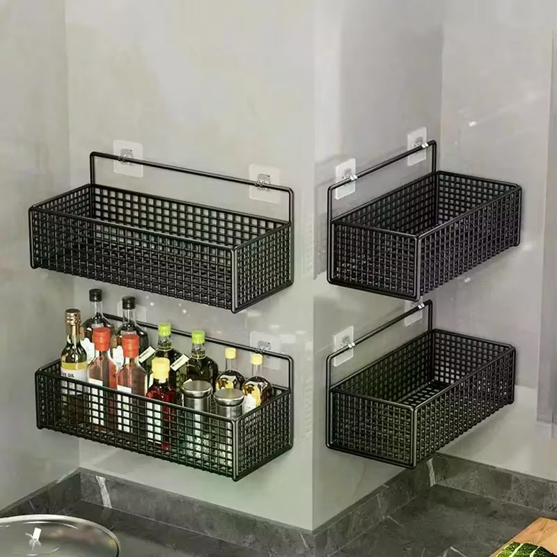 JETTING Hängeregal für das Badezimmer, wandmontiert und selbstklebend, Metall, Schwarz Matt - Bild 3