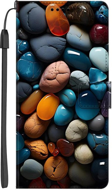 Leder Klapphülle für Honor 90 Lite 5G, Honor 90 5G und Honor 90 als Portemonnaie Buch mit Kartenständer in Beige - Bild 1
