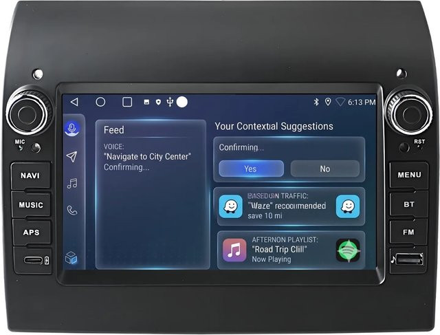 Junsun 7 Zoll Autoradio mit Bluetooth und GPS für Fiat Ducato, Peugeot Boxer und Citroen Jumper (2012 bis 2020) in Schwarz - Bild 1