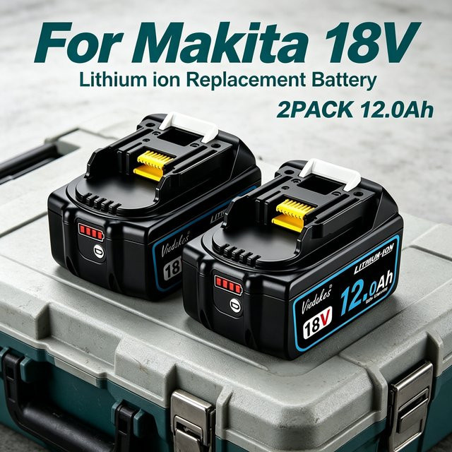 Makita 18V BL1860 Lithium-Ionen Akku 12Ah in Schwarz für Makita 18V Geräte - Bild 1
